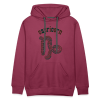 Thumbnail for Men's Power Words Capricorn Premium Hoodie - burgundy