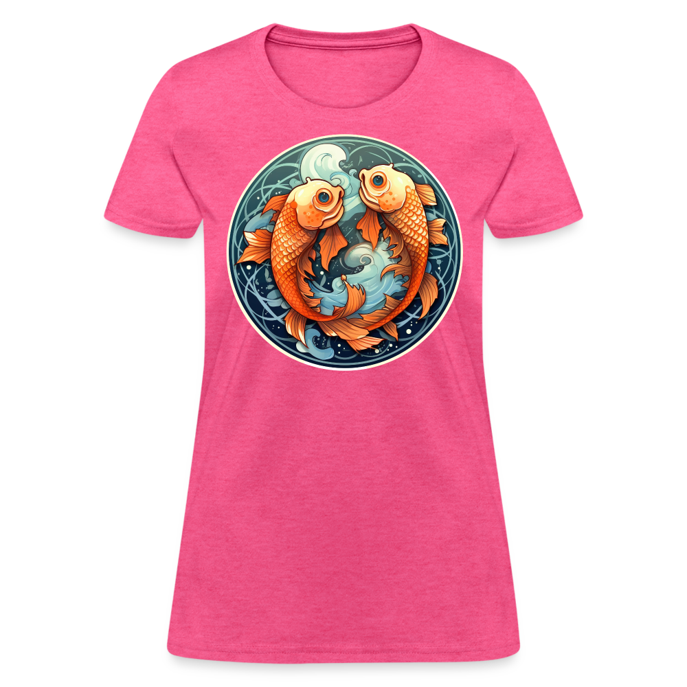 Women's Symbol Pisces T-Shirt - heather pink