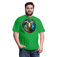 Thumbnail for Men's Mosaic Capricorn Classic T-Shirt - bright green