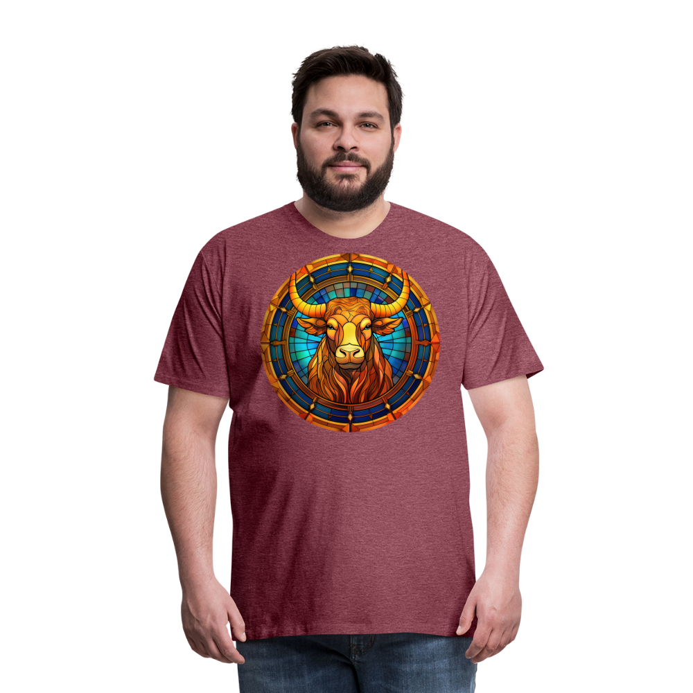 Men's Mosaic Taurus Premium T-Shirt - heather burgundy