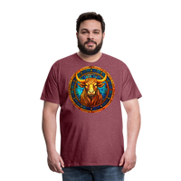 Thumbnail for Men's Mosaic Taurus Premium T-Shirt - heather burgundy