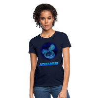 Thumbnail for Women's Stellar Aquarius T-Shirt - navy