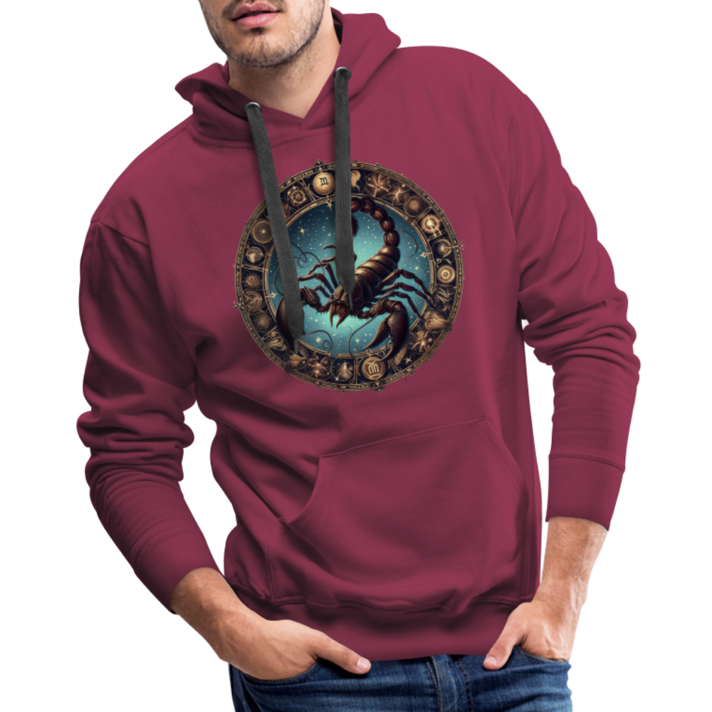 Men’s Mythical Scorpio Premium Hoodie - burgundy