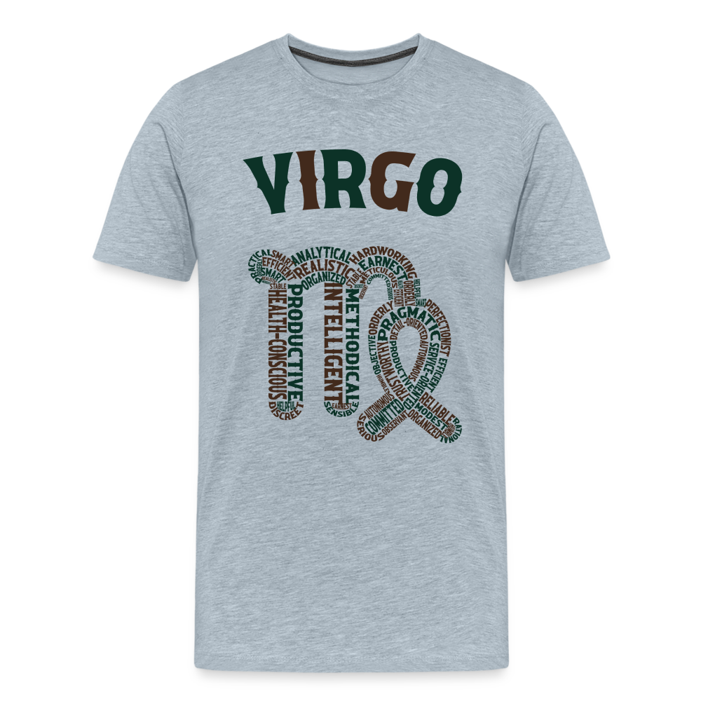 Men's Power Words Virgo Premium T-Shirt - heather ice blue