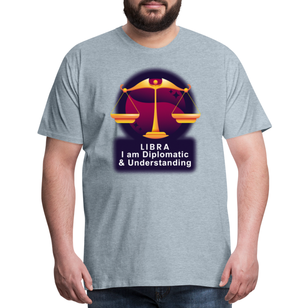 Men's Glow Libra Premium T-Shirt - heather ice blue