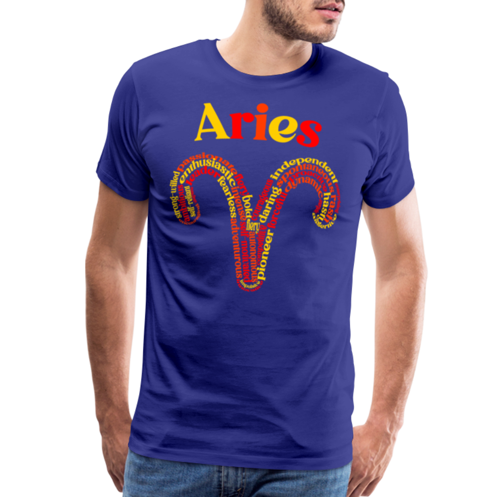 Men's Power Words Aries Premium T-Shirt - royal blue