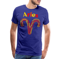 Thumbnail for Men's Power Words Aries Premium T-Shirt - royal blue