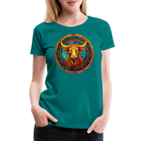 Thumbnail for Women’s Mosaic Taurus Premium T-Shirt - teal