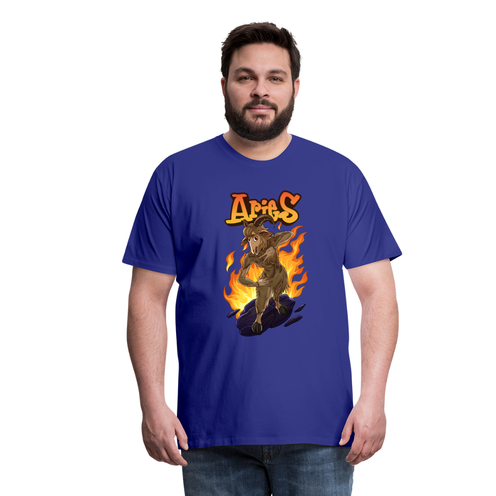 Men's Fiery Aries Premium T-Shirt - royal blue