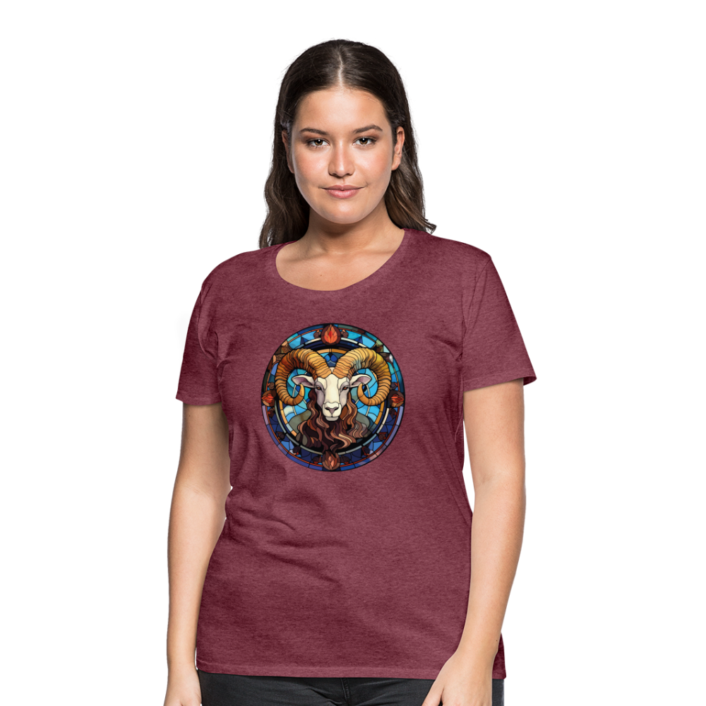 Women’s Mosaic Aries Premium T-Shirt - heather burgundy