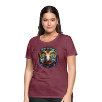 Thumbnail for Women’s Mosaic Aries Premium T-Shirt - heather burgundy