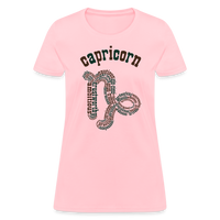 Thumbnail for Women's Power Words Capricorn T-Shirt - pink