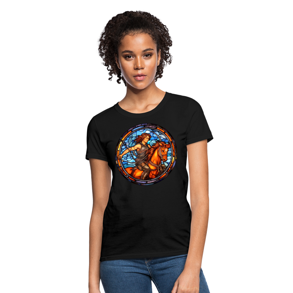 Women's Mosaic Sagittarius T-Shirt - black