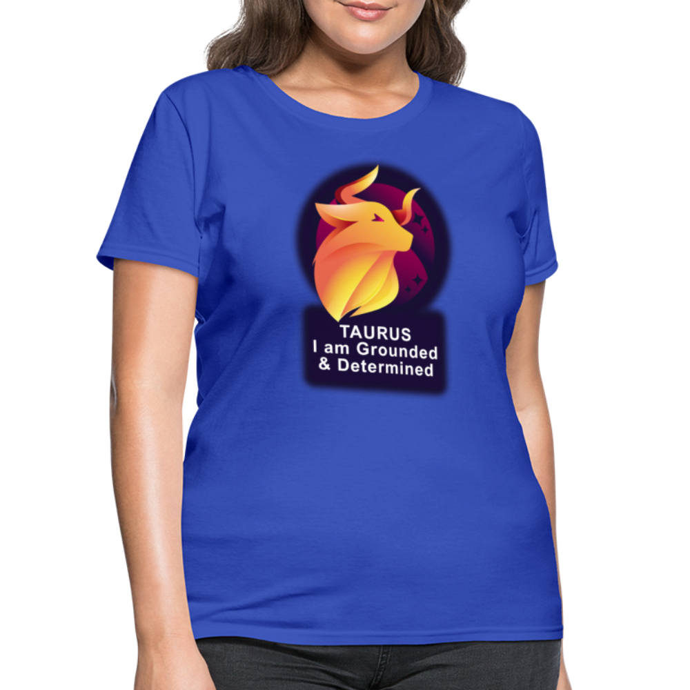 Women's Glow Taurus T-Shirt - royal blue