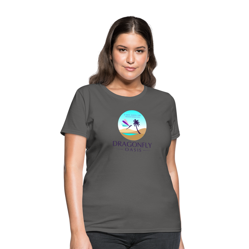 Women's Dragonfly Oasis V.1 Capricorn T-Shirt - charcoal