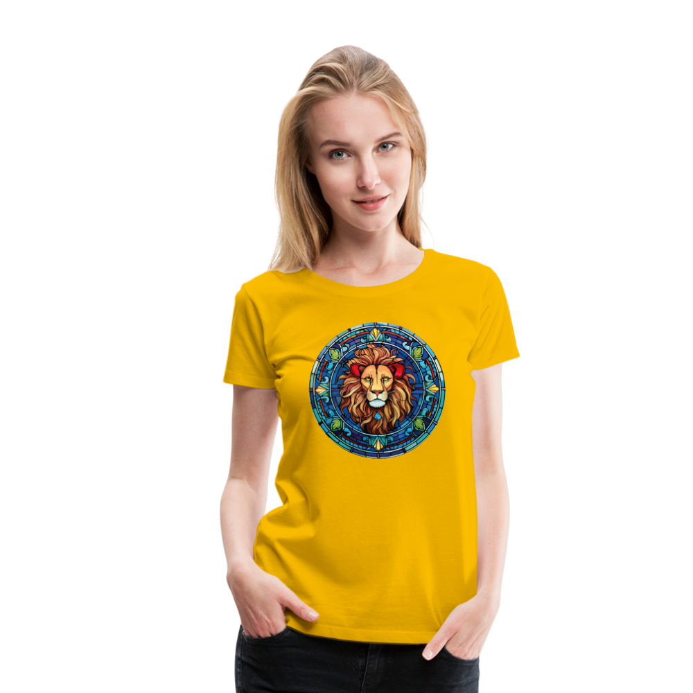 Women's Mosaic Leo Premium T-Shirt - sun yellow