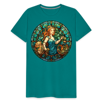 Thumbnail for Men's Mosaic Virgo Premium T-Shirt - teal