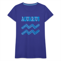 Thumbnail for Women's Power Words Aquarius Premium T-Shirt - royal blue