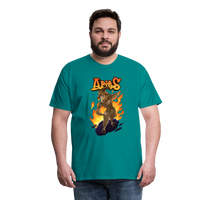 Thumbnail for Men's Fiery Aries Premium T-Shirt - teal