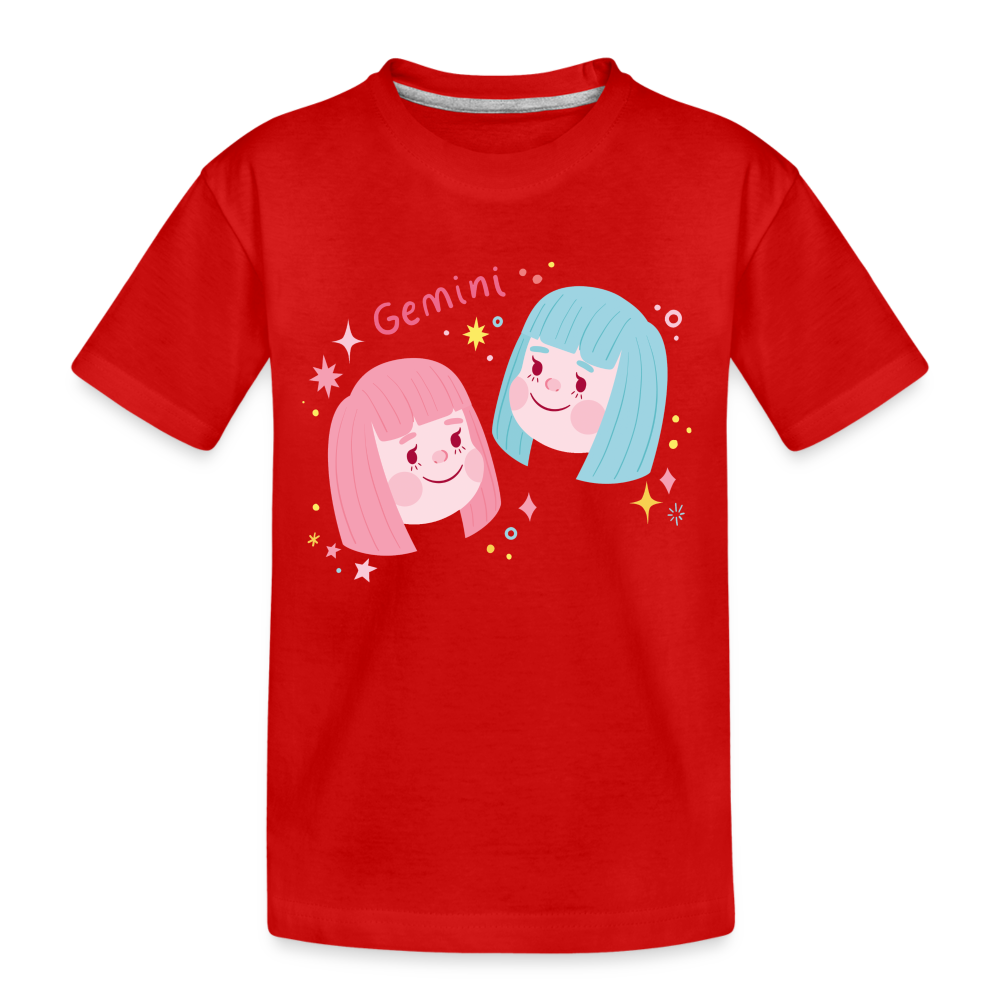 Kid’s Pinky Gemini Premium Organic T-Shirt - red