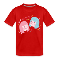 Thumbnail for Kid’s Pinky Gemini Premium Organic T-Shirt - red