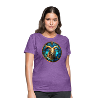 Thumbnail for Women's Mosaic Capricorn T-Shirt - purple heather