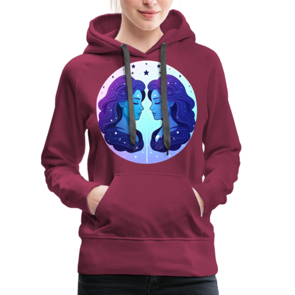 Women’s Magic Gemini Premium Hoodie - burgundy