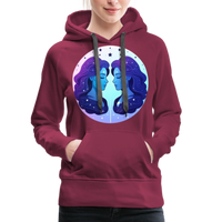 Thumbnail for Women’s Magic Gemini Premium Hoodie - burgundy