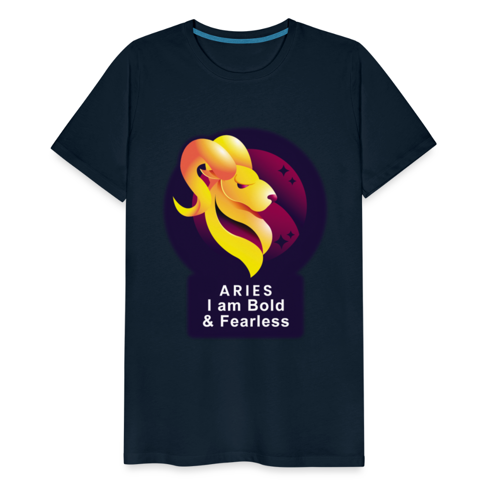 Men's Glow Aries Premium T-Shirt - deep navy