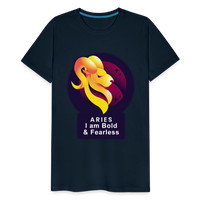 Thumbnail for Men's Glow Aries Premium T-Shirt - deep navy