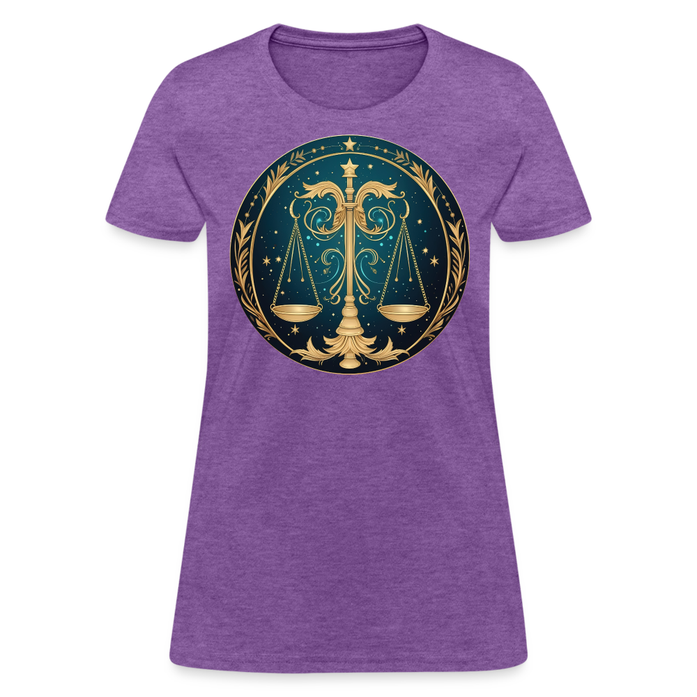 Women's Mystic Libra T-Shirt - purple heather