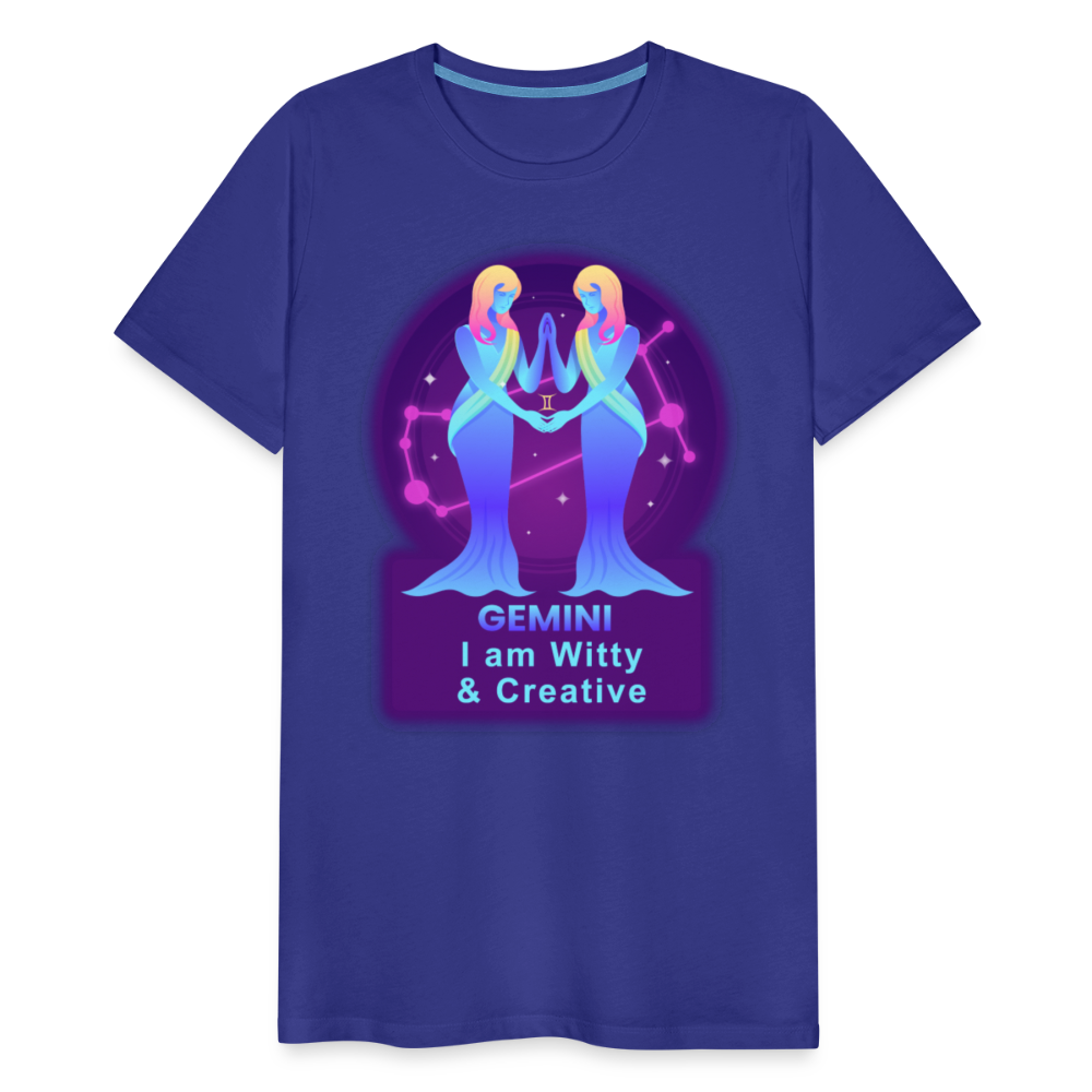 Men's Neon Gemini Premium T-Shirt - royal blue