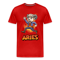 Thumbnail for Men's Playful Aries Premium T-Shirt - red