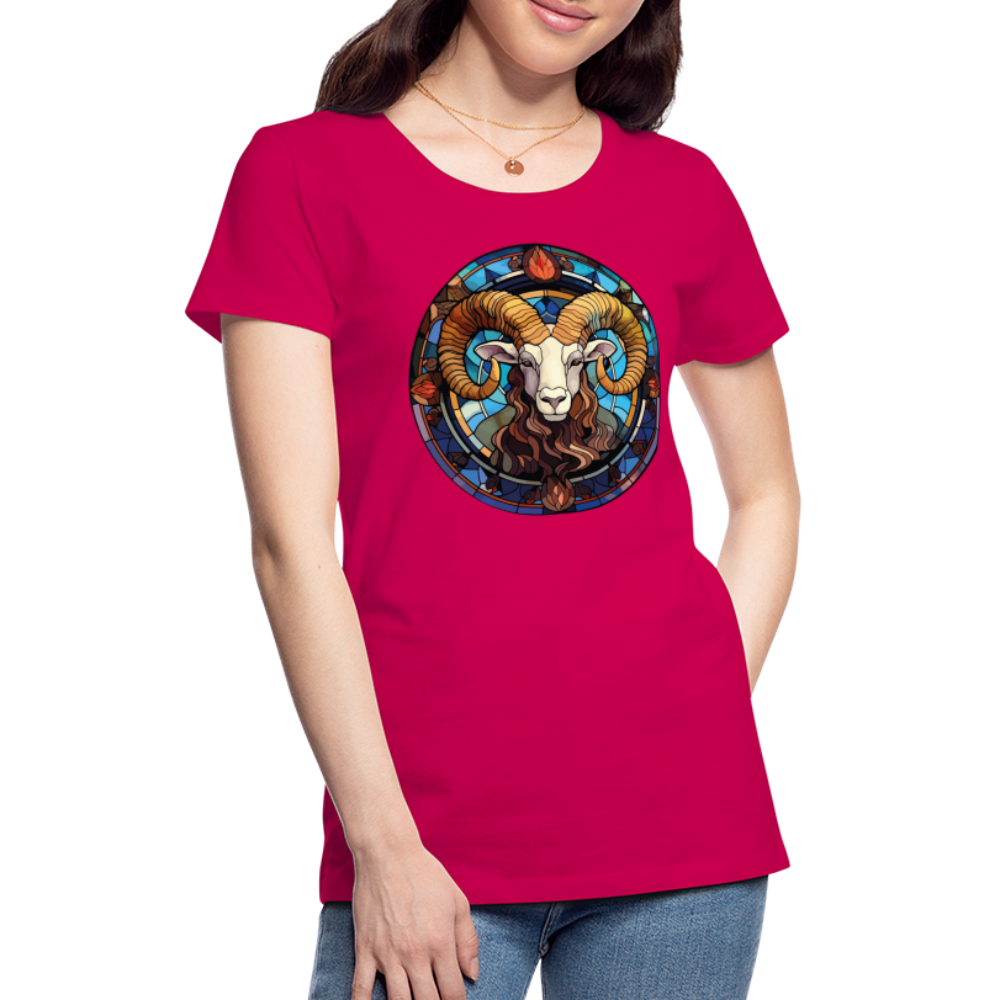 Women’s Mosaic Aries Premium T-Shirt - dark pink