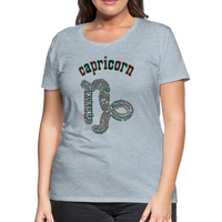 Thumbnail for Women's Power Words Capricorn Premium T-Shirt - heather ice blue