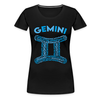 Thumbnail for Women's Power Words Gemini Premium T-Shirt - black