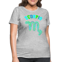 Thumbnail for Women's Power Words Scorpio T-Shirt - heather gray