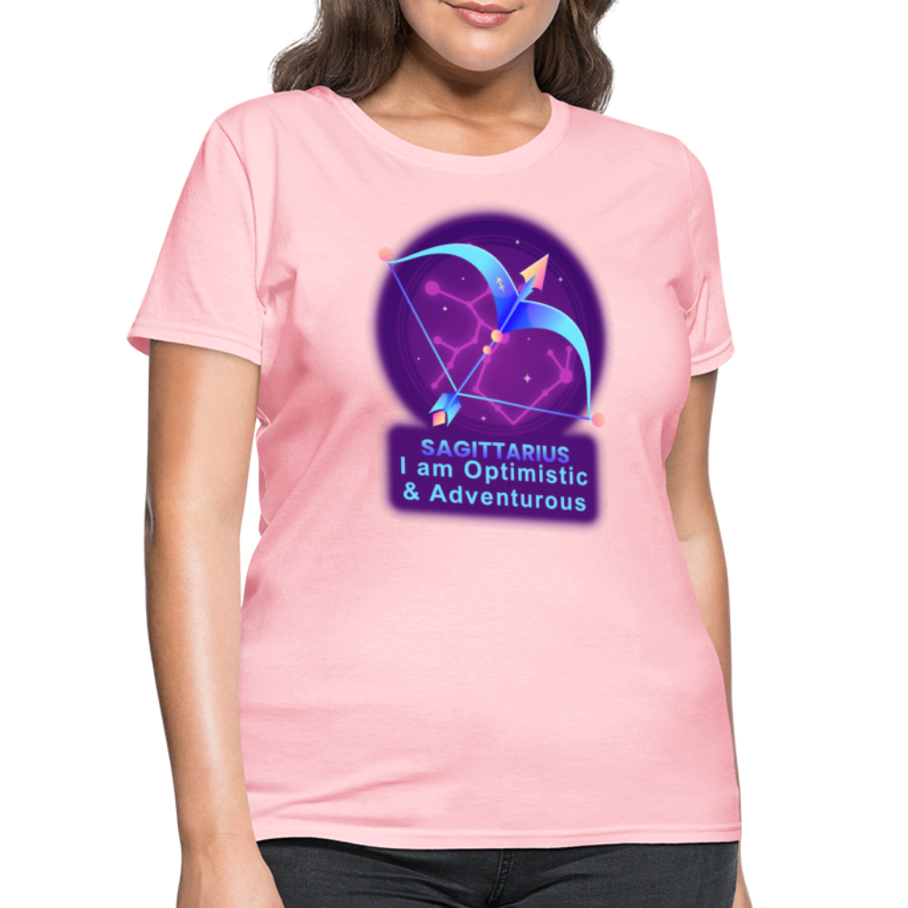 Women's Neon Sagittarius T-Shirt - pink