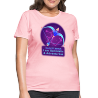 Thumbnail for Women's Neon Sagittarius T-Shirt - pink