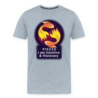 Thumbnail for Men's Glow Pisces Premium T-Shirt - heather ice blue