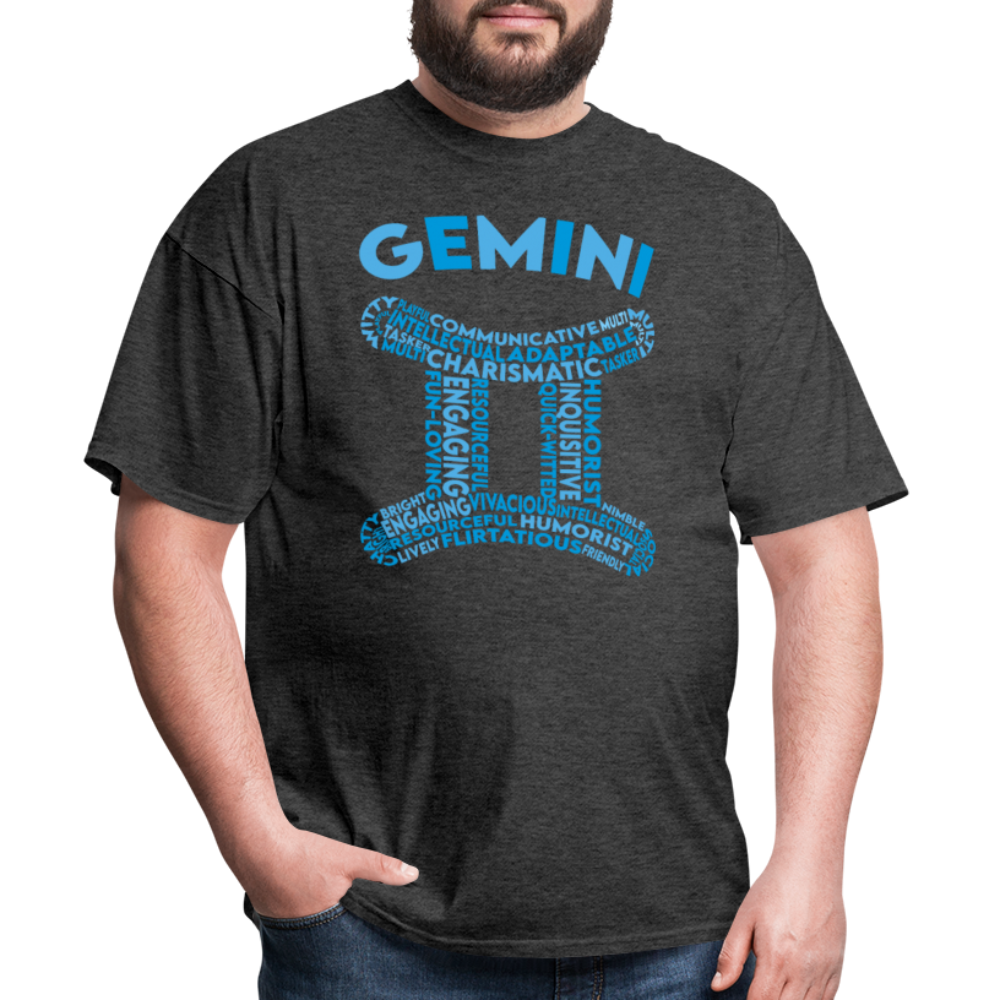 Men's Power Words Gemini Classic T-Shirt - heather black