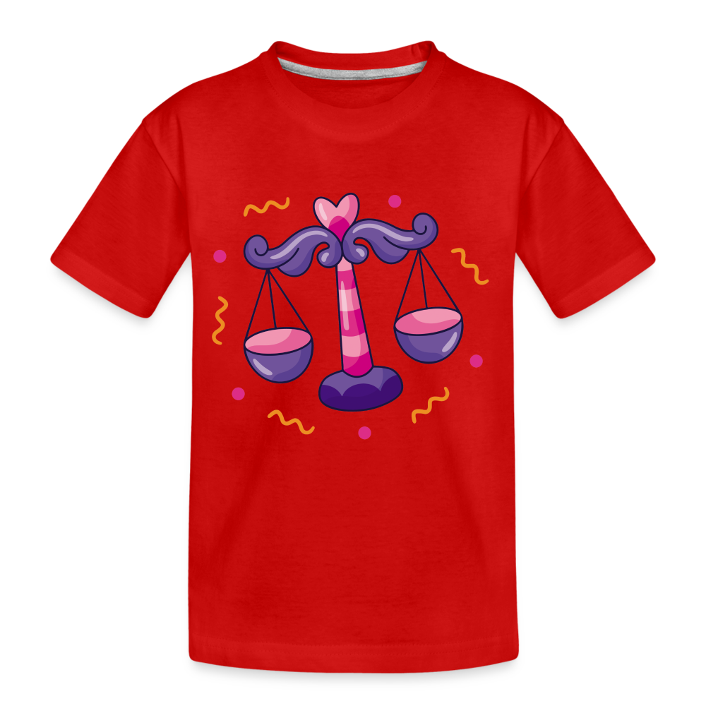 Kid’s Zany Libra Premium Organic T-Shirt - red