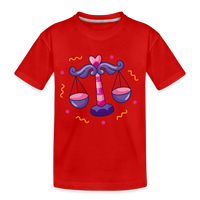 Thumbnail for Kid’s Zany Libra Premium Organic T-Shirt - red