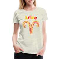 Thumbnail for Women's Power Words Aries Premium T-Shirt - heather oatmeal