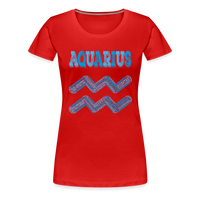 Thumbnail for Women's Power Words Aquarius Premium T-Shirt - red