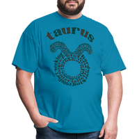 Thumbnail for Men's Power Words Taurus Classic T-Shirt - turquoise