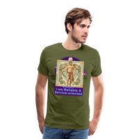 Thumbnail for Men's Mythical Virgo Premium T-Shirt - olive green