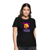 Thumbnail for Women's Glow Capricorn T-Shirt - black