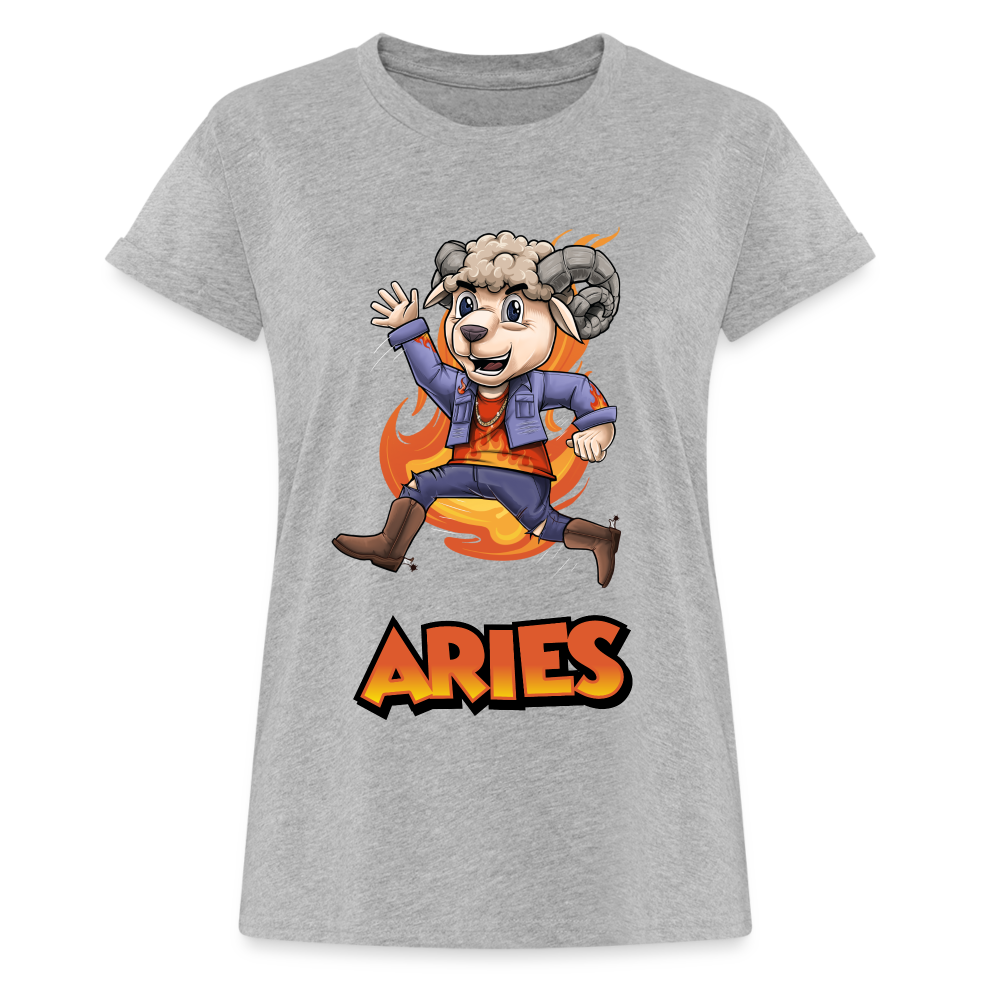 Women's Playful Aries Relaxed Fit T-Shirt - heather gray