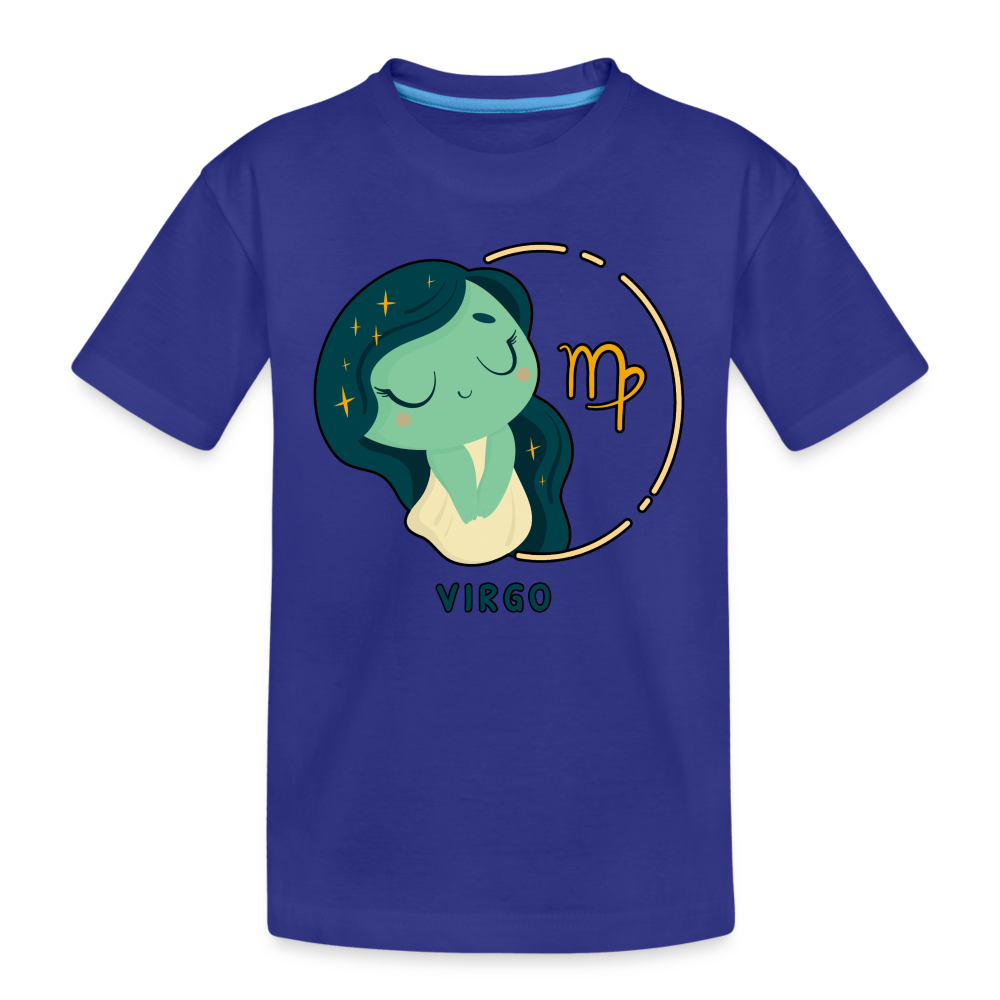 Kid’s Cartoony Virgo Premium Organic T-Shirt - royal blue